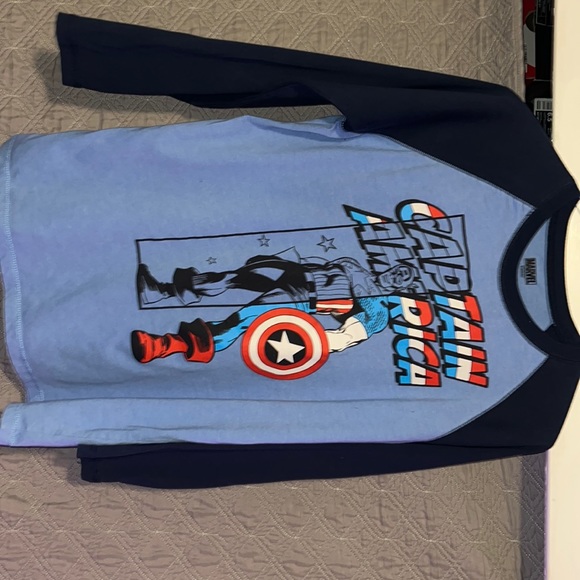 Marvel Captain America Raglan-Sleeve T-shirt - Picture 1 of 5